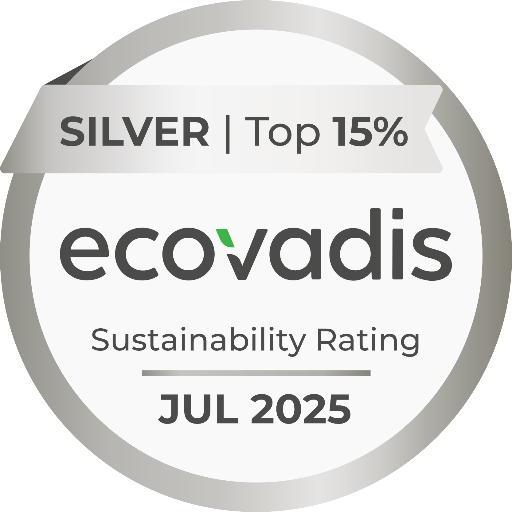 EcoVadis Silver Badge 2025