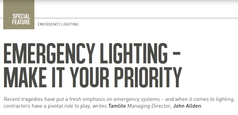 Tamlite emergency lighting make it your priority