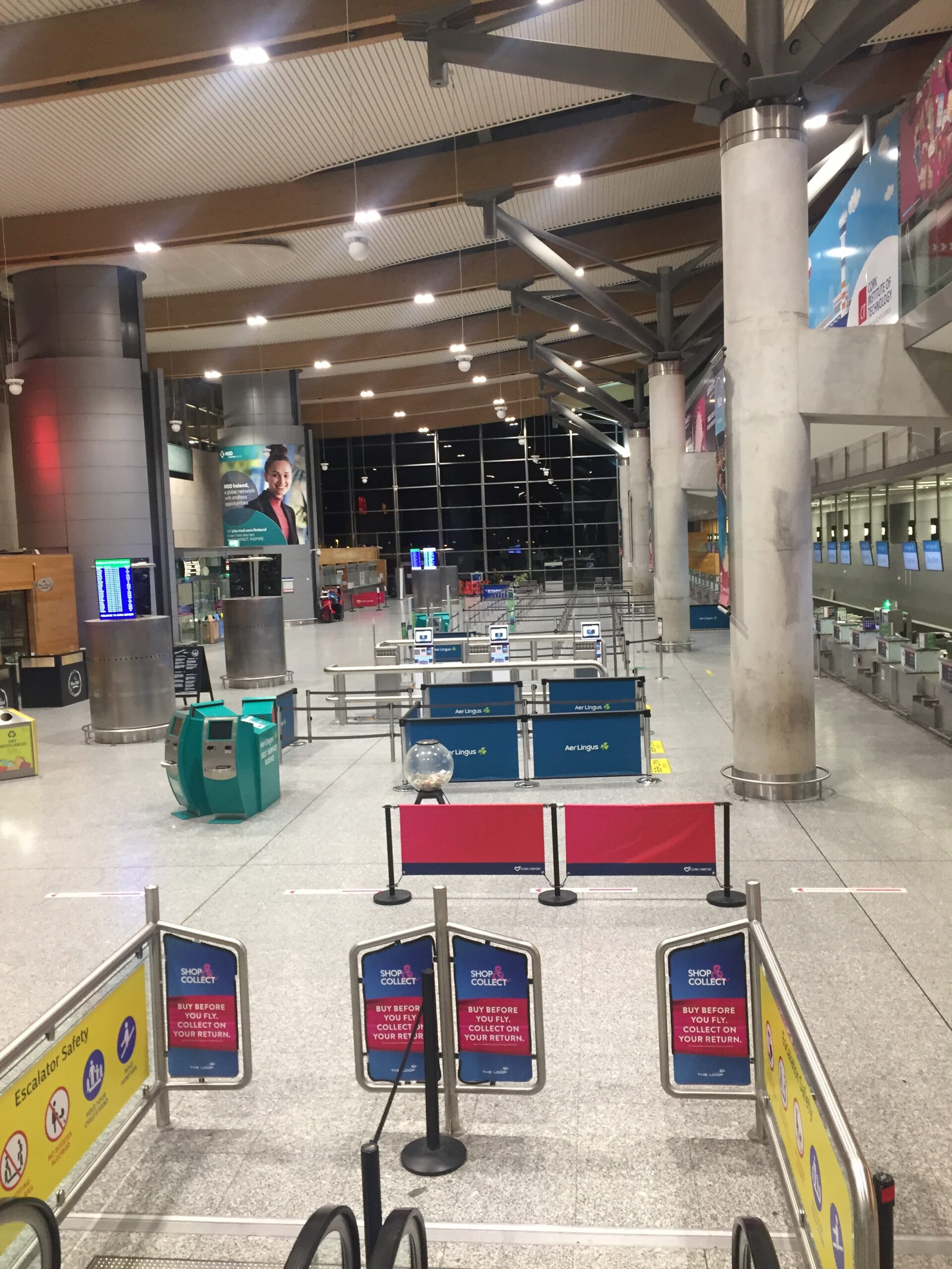 Tamlite Cork Airport County Cork terminal departures LED lighting