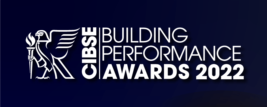 Tamlite CIBSE Building Performance Awards 2022 header blue background white text
