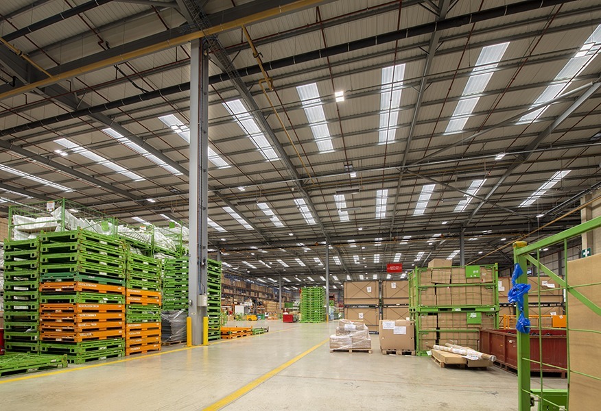 Tamlite Honda Logistics Swindon factory LED lighting pallets