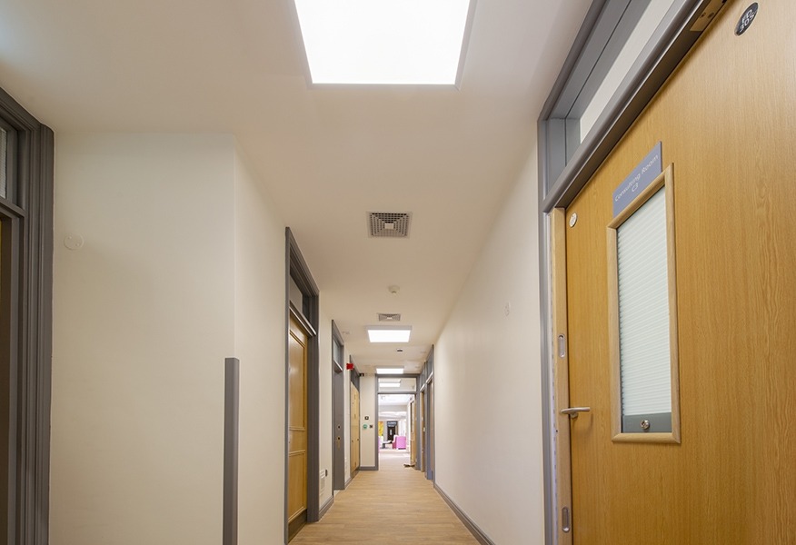 Tamlite Maple Leaf Centre Solihull corridor LED lighting
