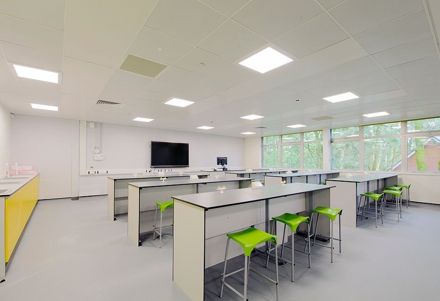 Tamlite Thornleigh Salesian College Bolton science classroom LED lighting