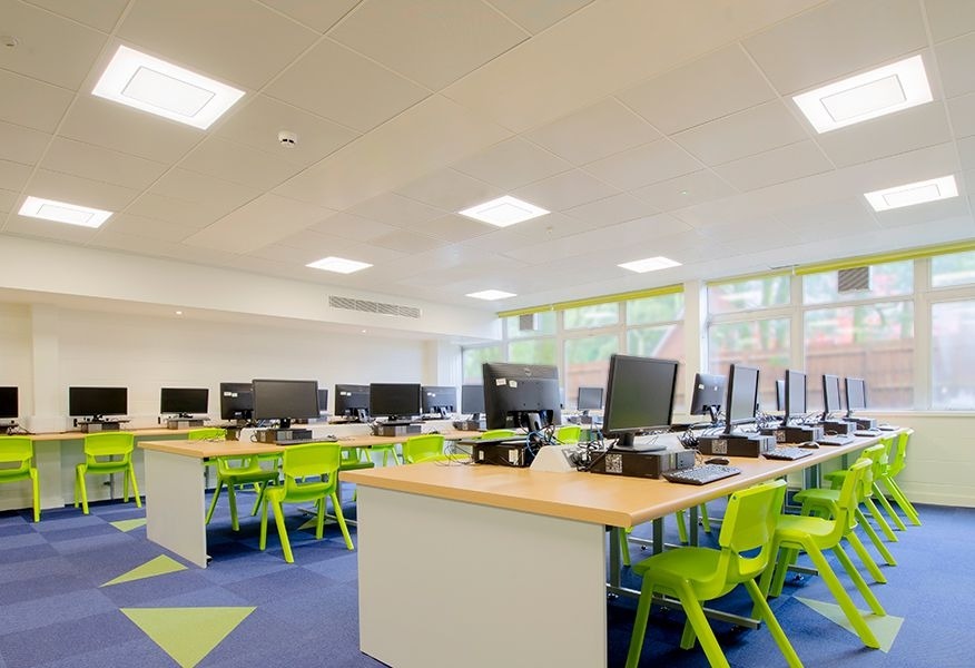 Tamlite Thornleigh Salesian College Bolton classroom computer LED lighting