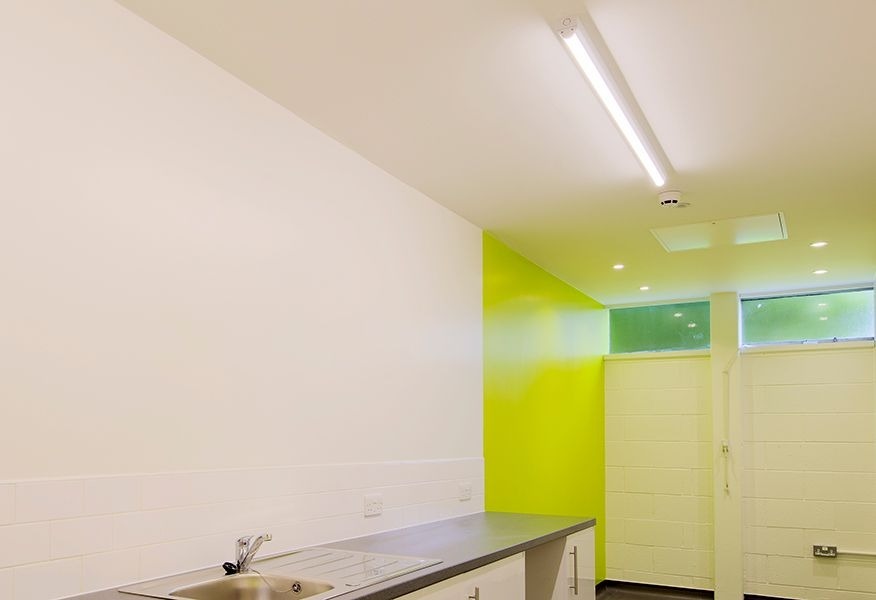 Tamlite Thornleigh Salesian College Bolton cleaning area LED lighting