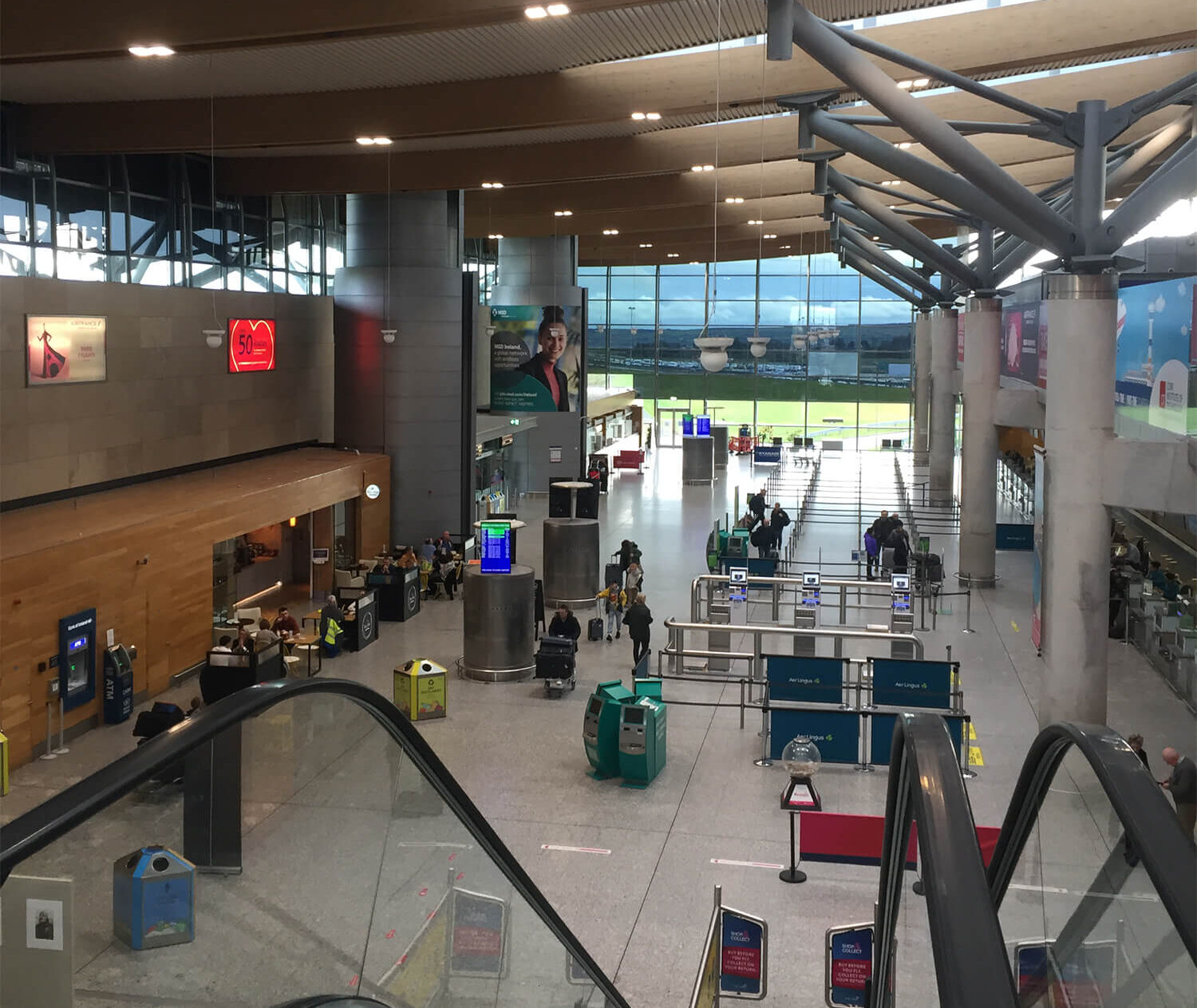 Tamlite Cork Airport County Cork case study escalator LED lighting