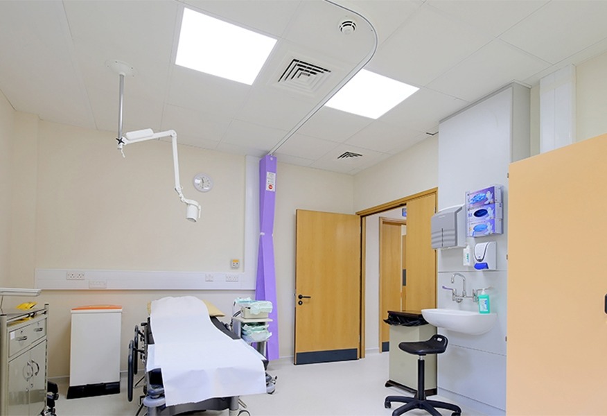 Tamlite Hinchingbrooke Hospital treatment room LED lighting