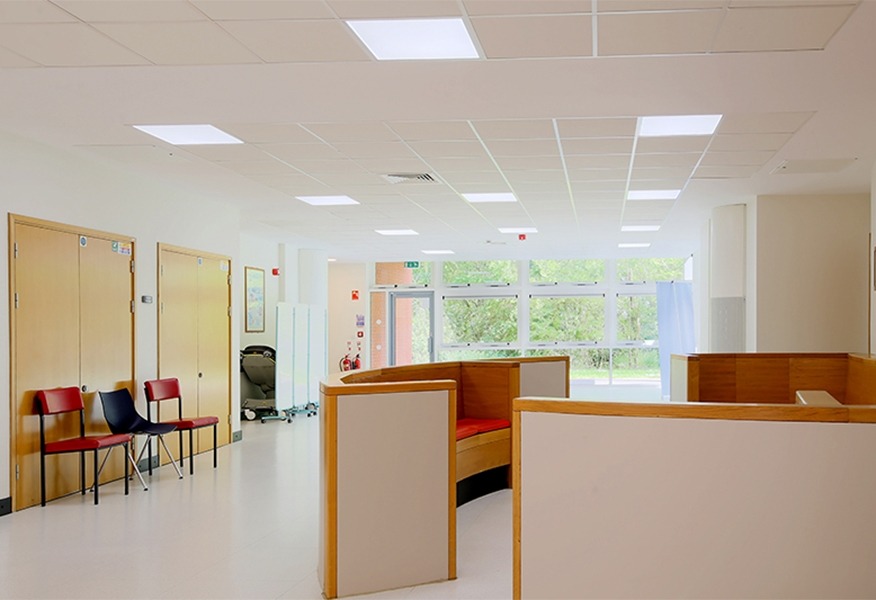 Tamlite Hinchingbrooke Hospital waiting area LED lighting