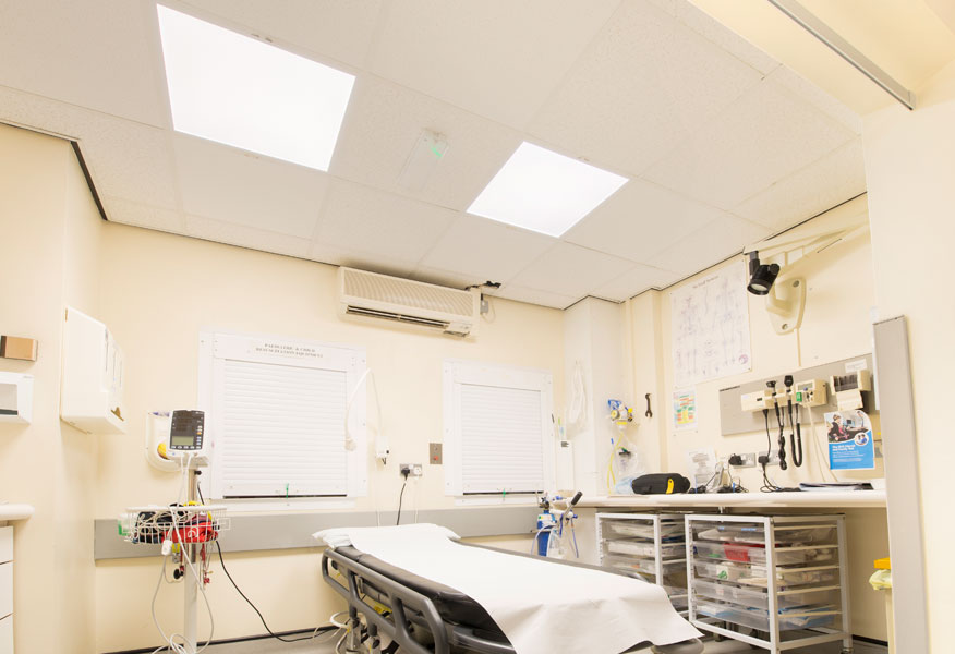 Tamlite Leominster Community Hospital treatment room LED lighting image