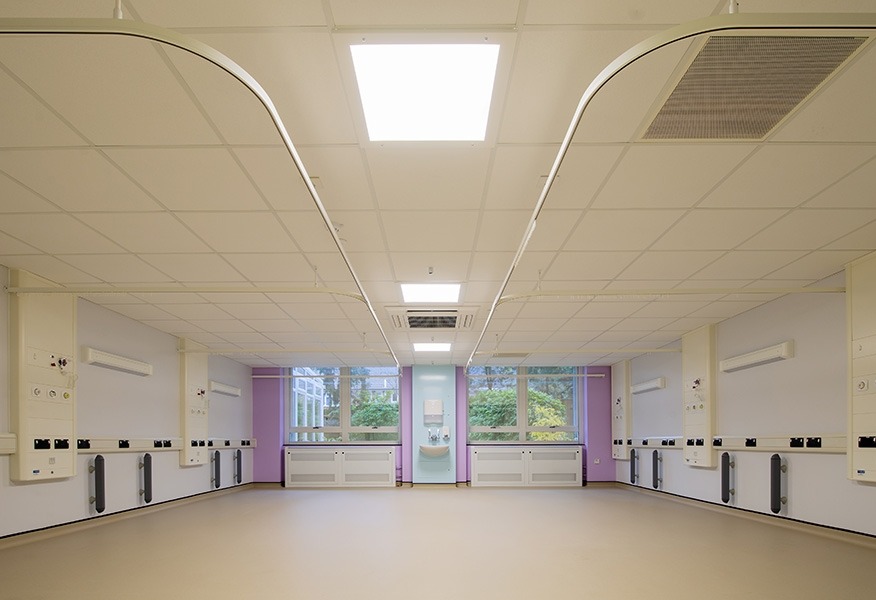 Tamlite Crawley Hospital ward cubicles LED lighting