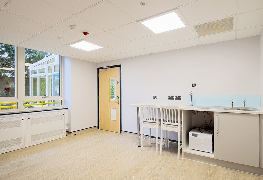 Tamlite Crawley Hospital treatment room LED lighting