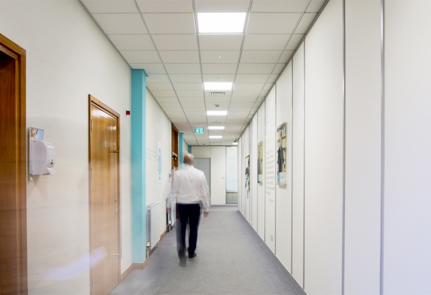 Tamlite Celesio UK Coventry emergency hallway LED lighting