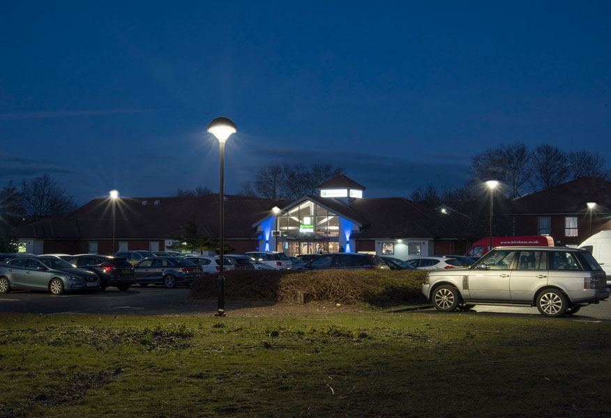 Tamlite Holiday Inn Express Portsmouth North car park outdoor LED lighting