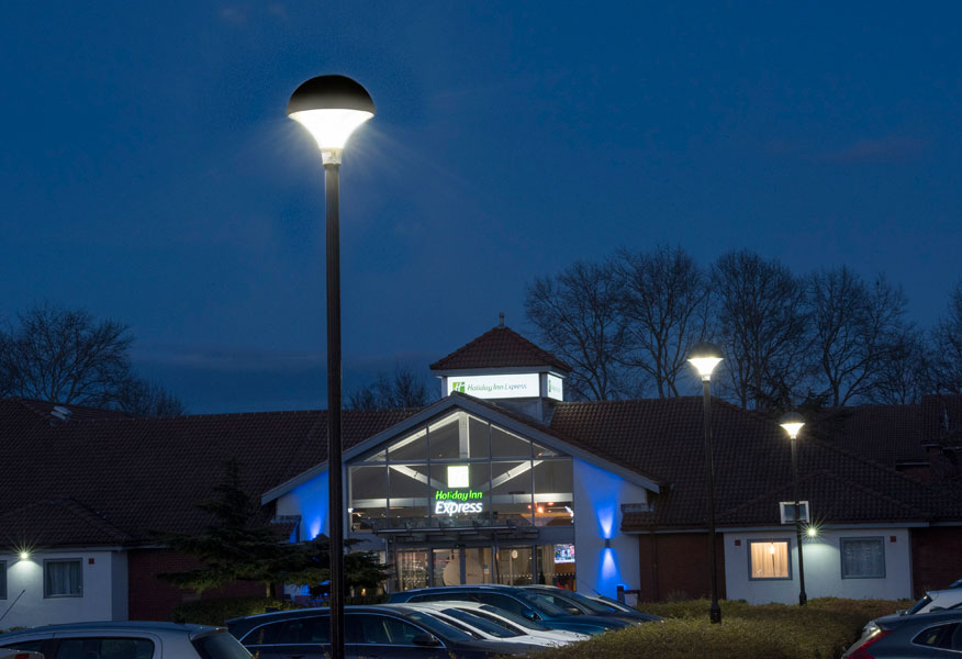 Tamlite Holiday Inn Express Portsmouth North building outdoor car park LED lighting