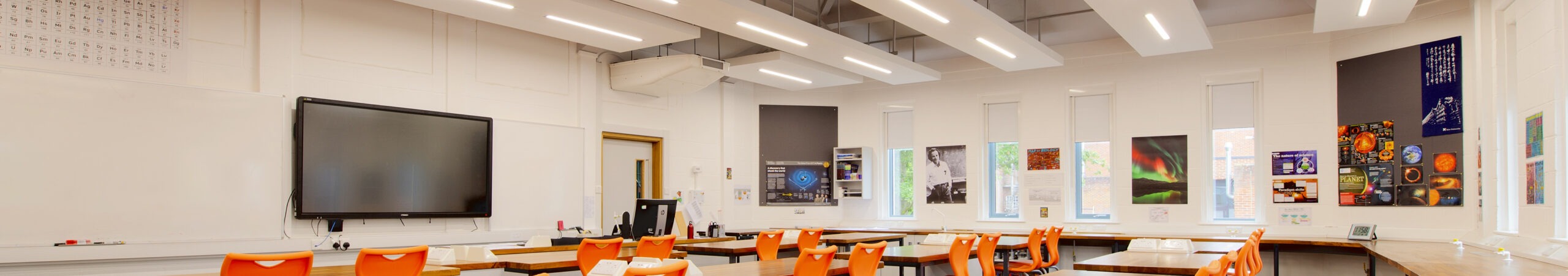 Tamlite Radley College Abingdon Education LED lighting Case Study classroom header image