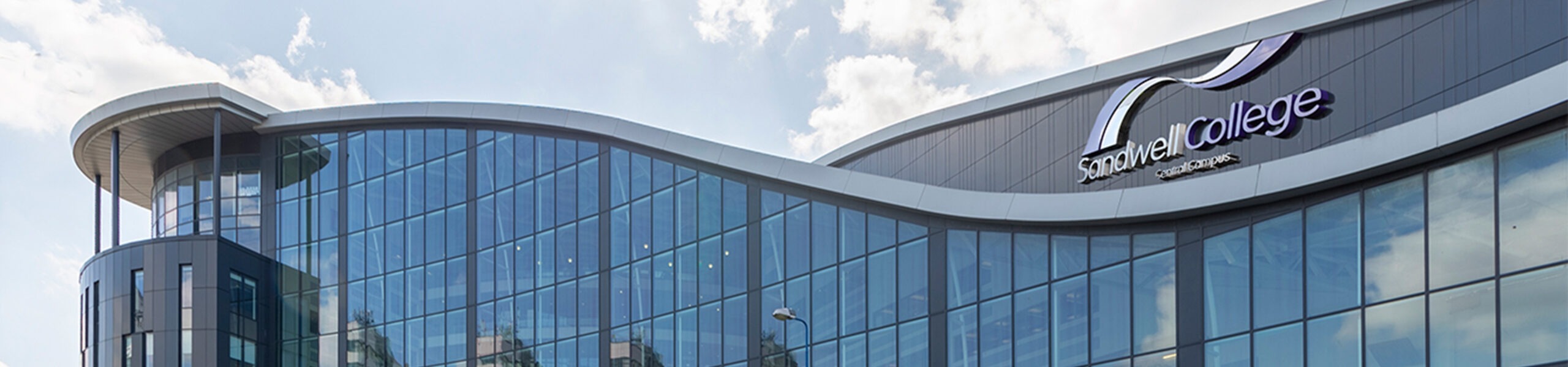 Tamlite Sandwell College West Bromwich Education LED Lighting Case Study header image building exterior