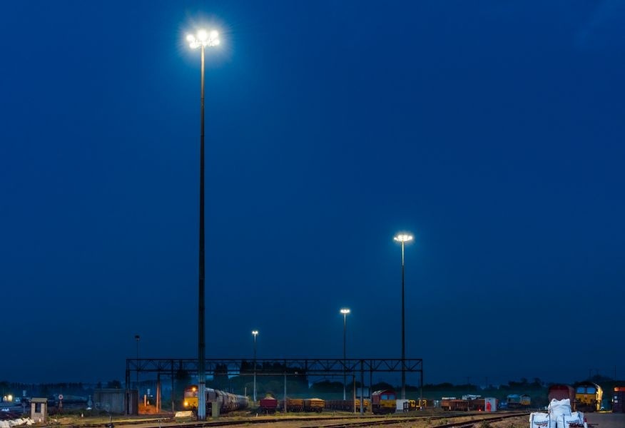 Tamlite Hoo Junction Kent outdoor LED lighting train yard