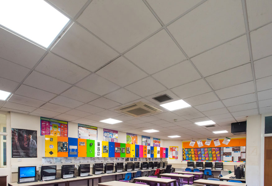 Tamlite The Abbey School Faversham Kent classroom LED lighting