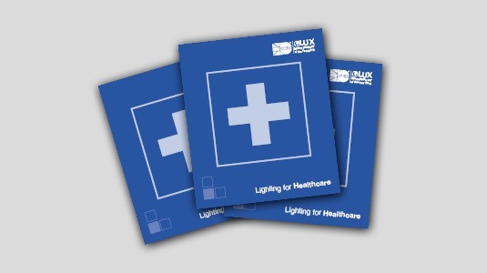 Tamlite Healthcare brochure image in blue
