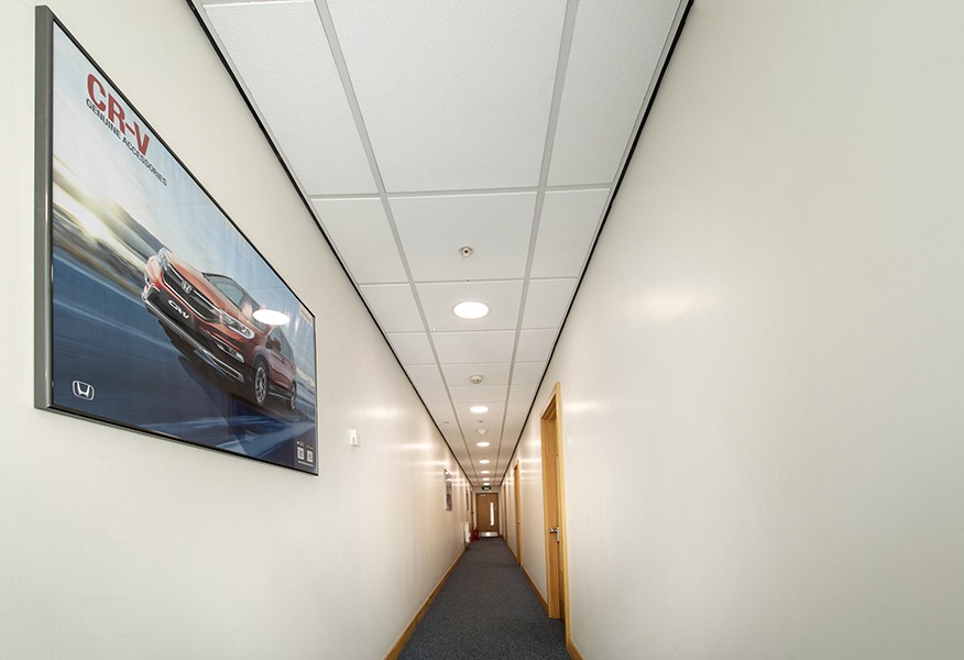 Tamlite Honda Logistics Swindon hallway LED lighting
