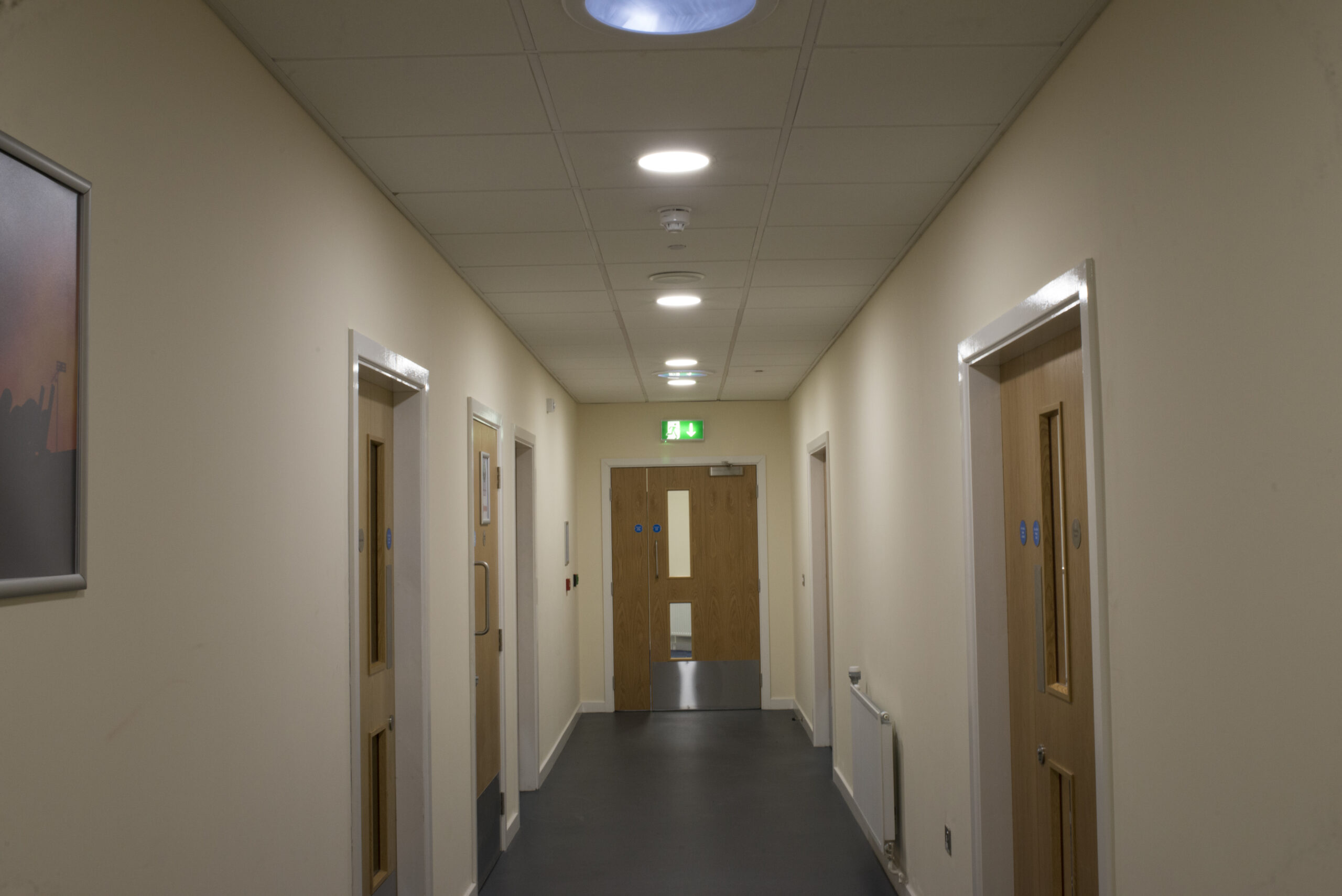 Tamlite Cradley Heath Fire Station emergency hallway LED lighting