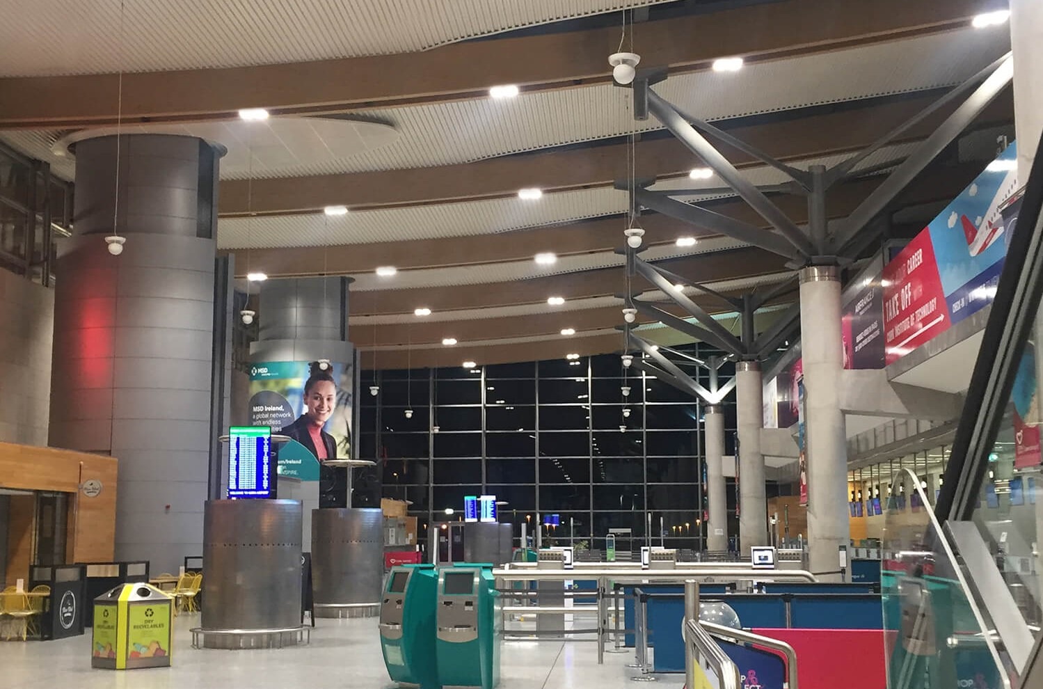 Tamlite Cork Airport terminal lighting