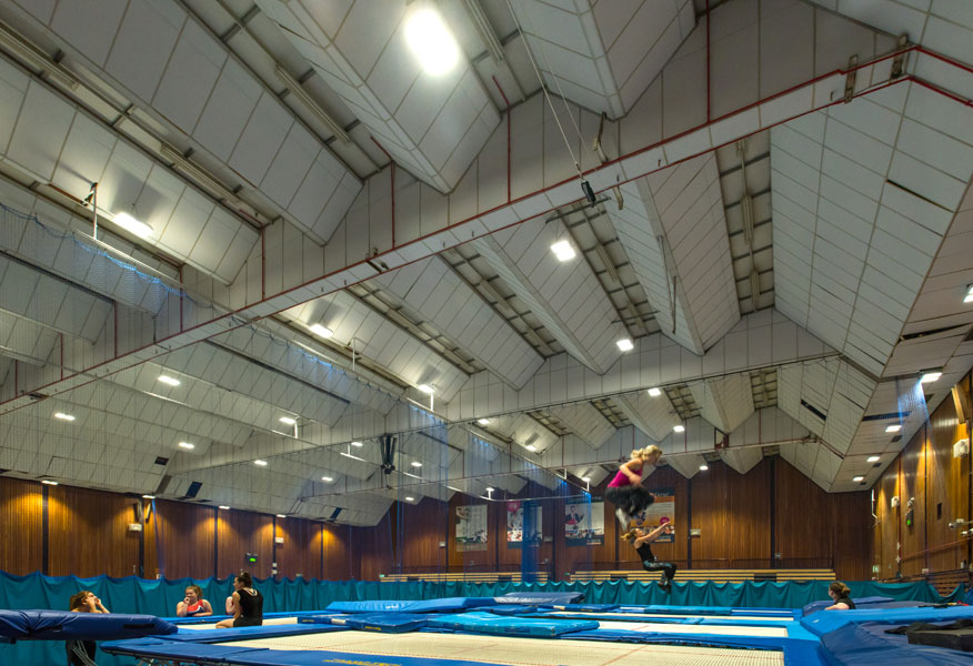 Tamlite Worthing Leisure Centre gymnasium LED lighting