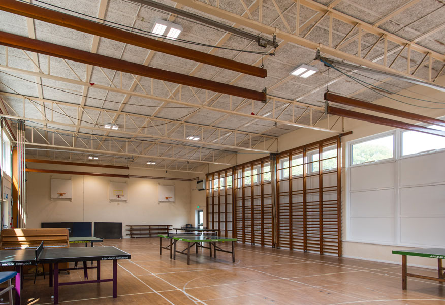 Tamlite Abbey School Faversham sports hall lighting