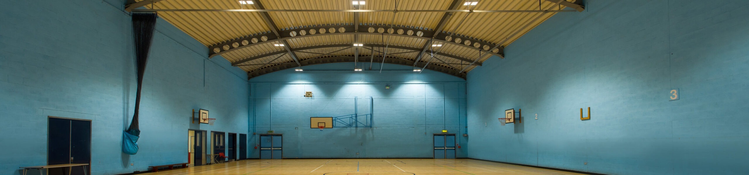 Tamlite Abbey School Faversham Sports LED lighting case study header
