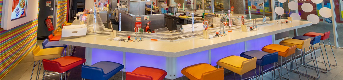 Tamlite Yo Sushi Russell Square London retail and leisure LED lighting case study header