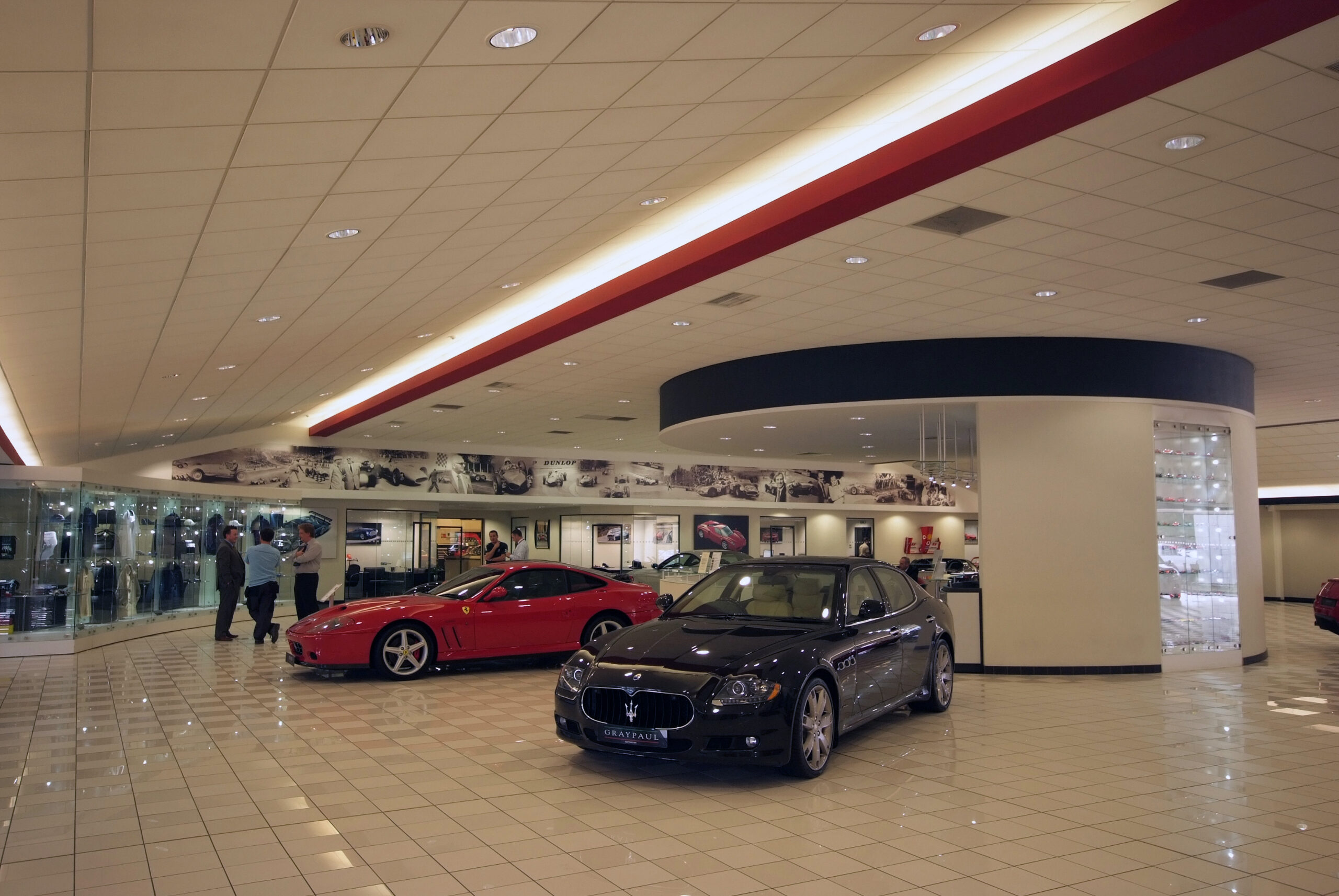 Tamlite Retail Graypaul Ferrari showroom car display