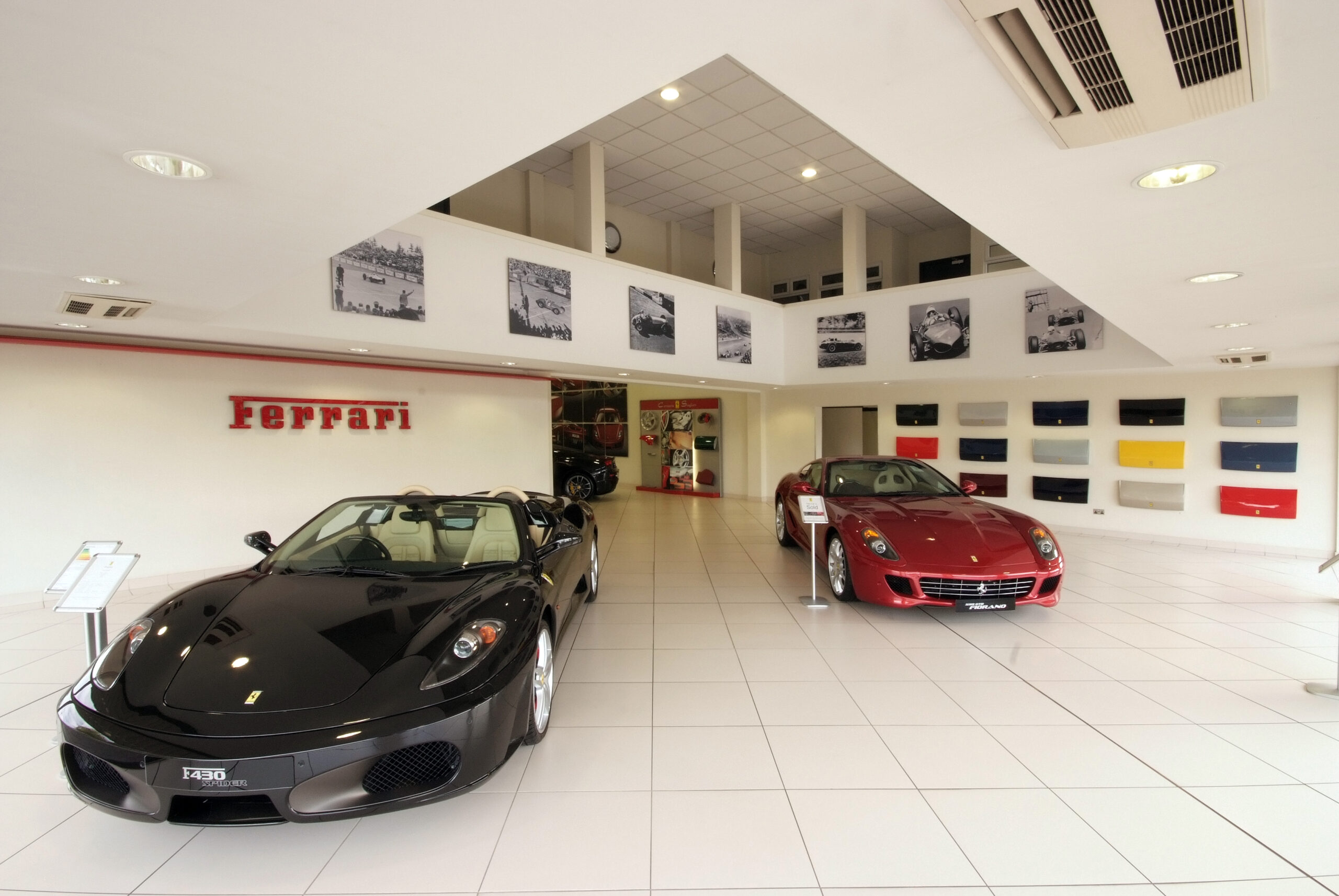 Tamlite Retail Graypaul Ferrari showroom car display lighting