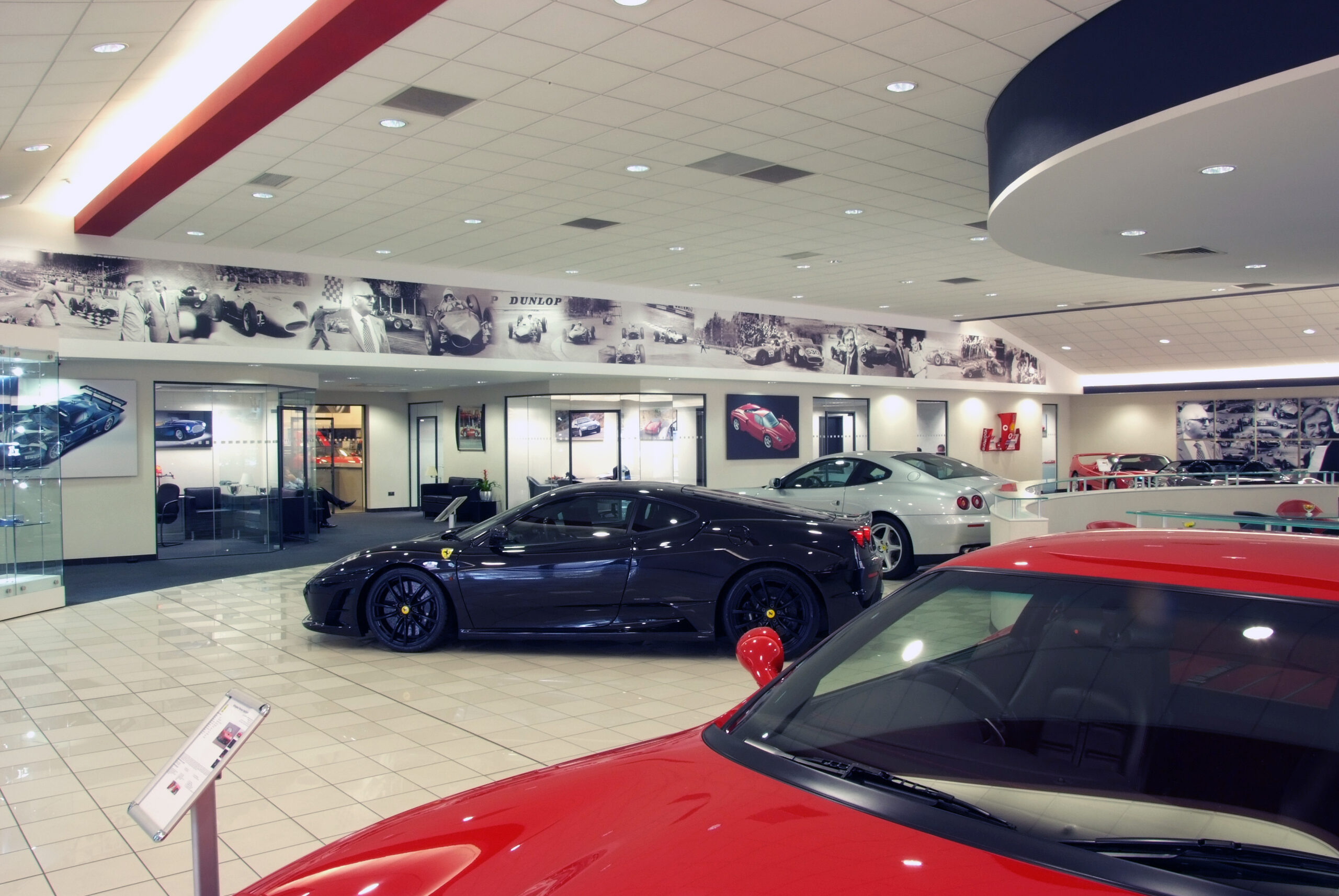 Tamlite Retail Graypaul Ferrari showroom downlights
