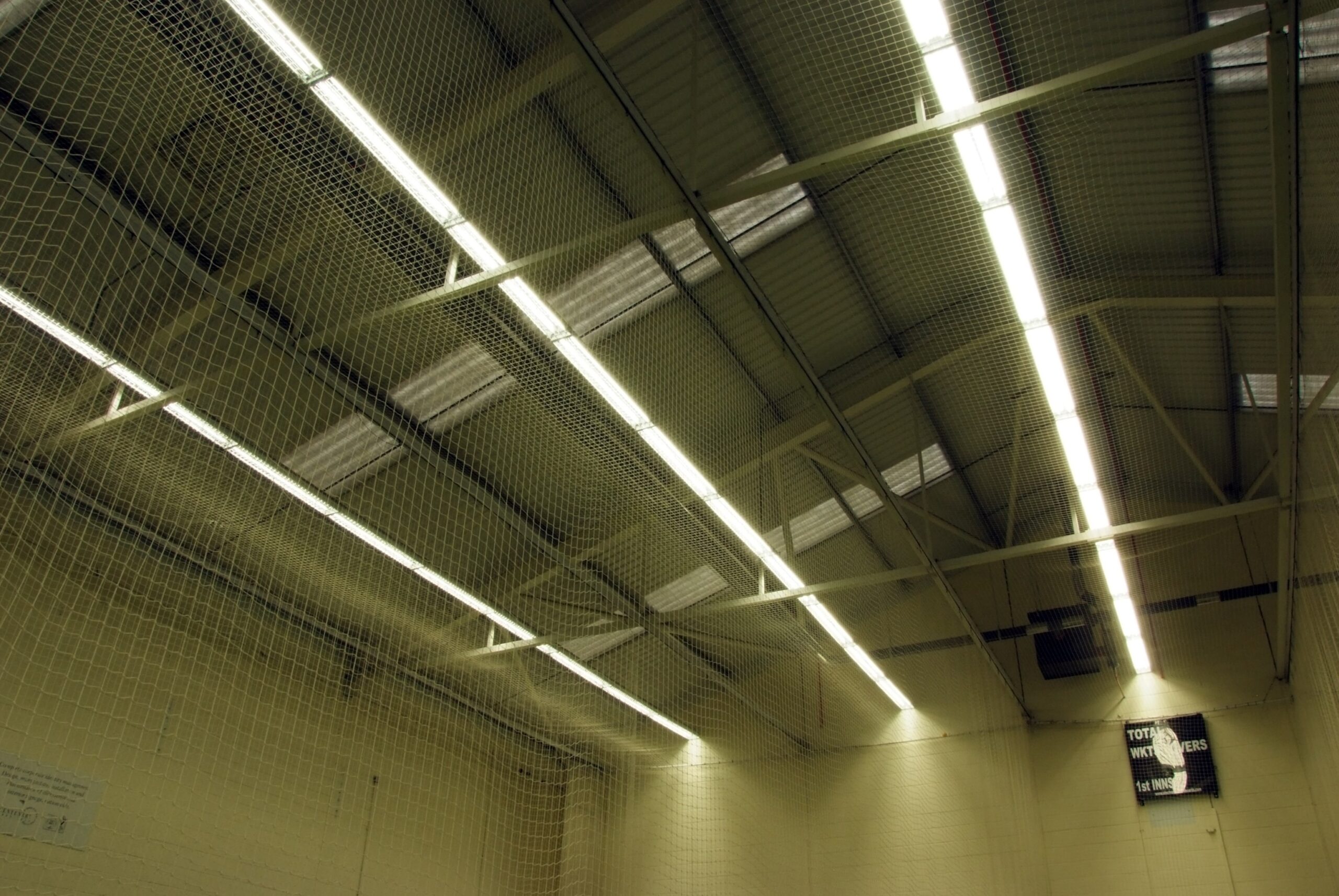 Tamlite Sheffield Hallam University sports hall lighting ceiling
