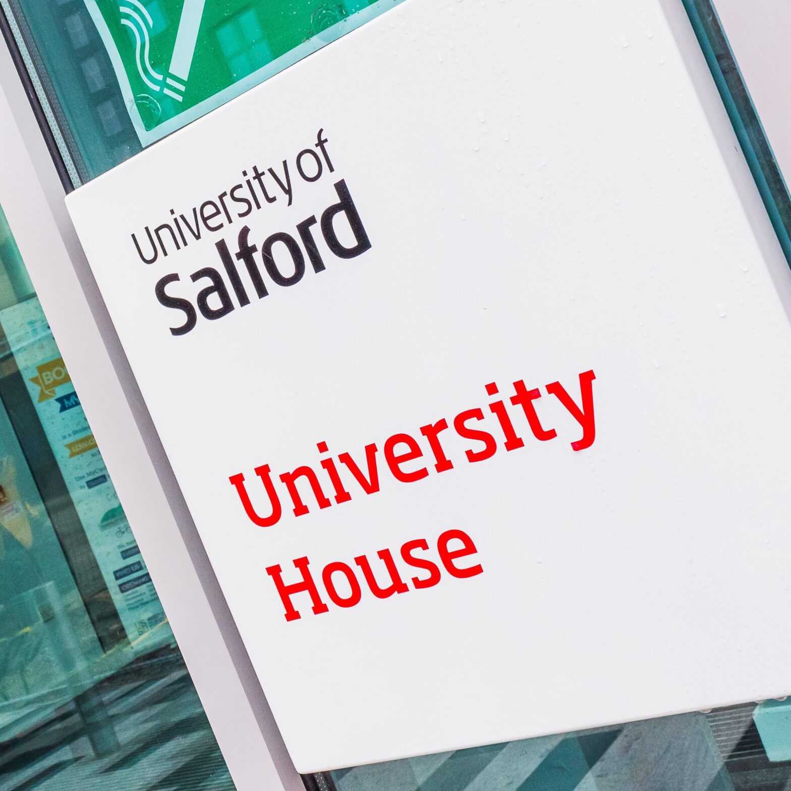 Tamlite University of Salford exterior building signage