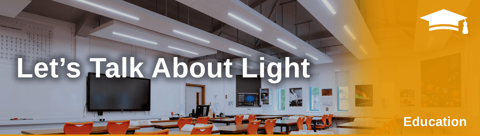 Tamlite Let's talk about light Education banner