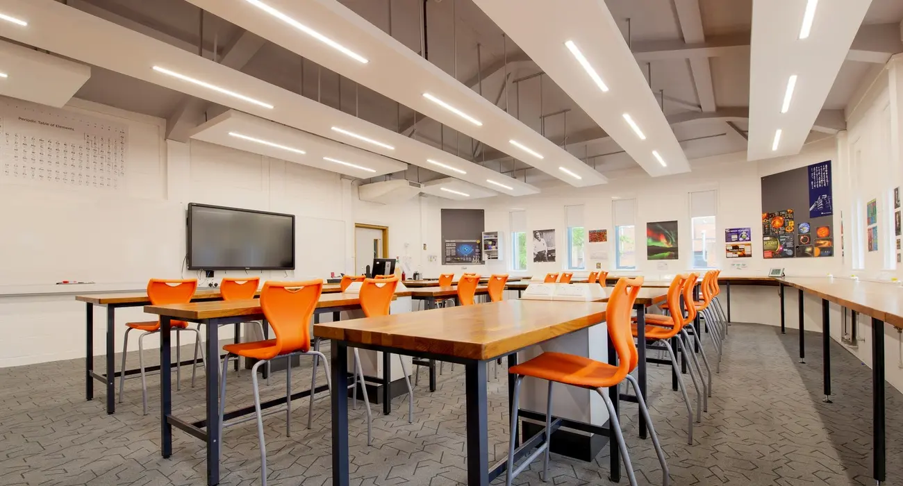 Radley College with ceiling lighting
