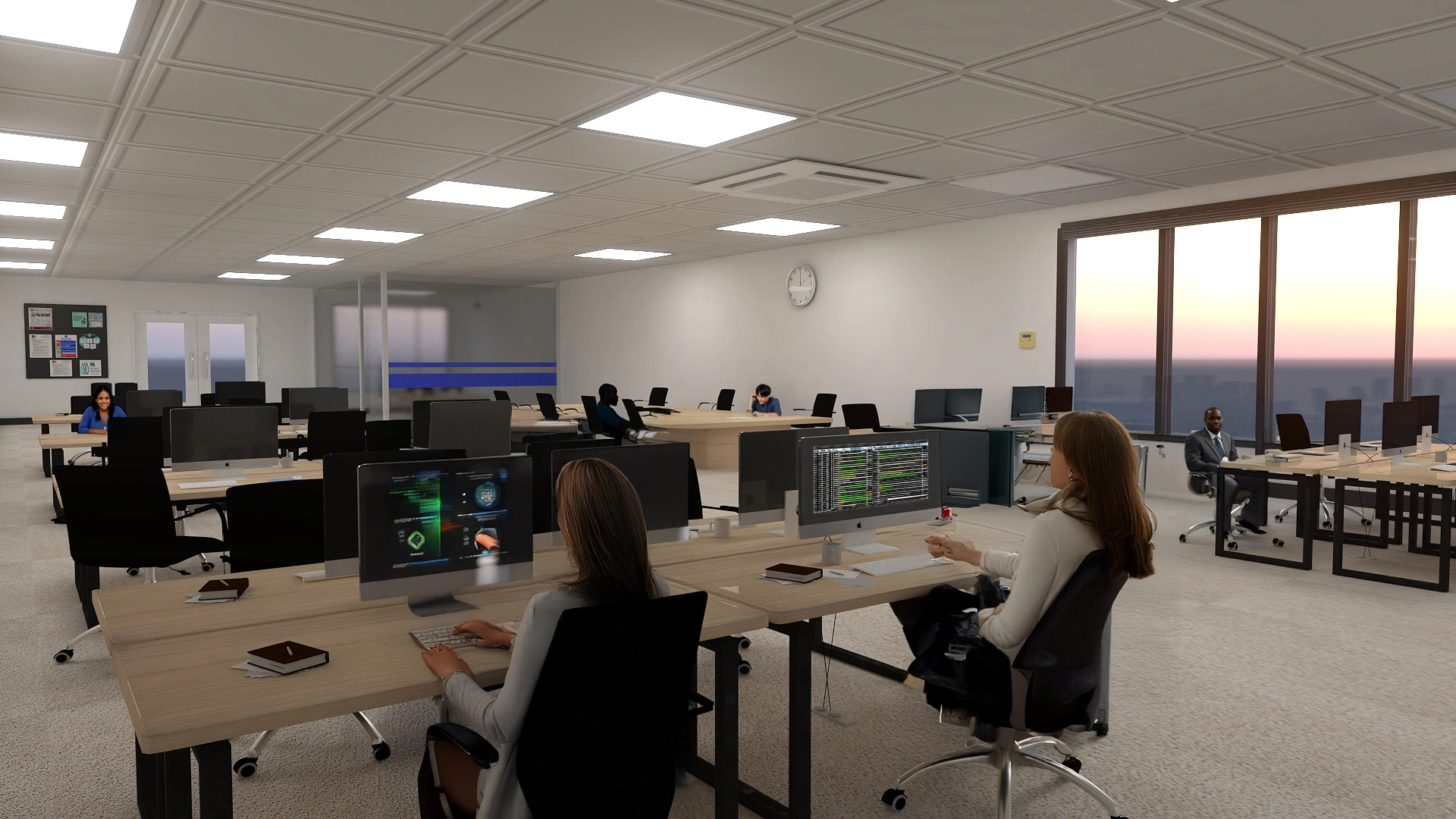 Vision office during the day